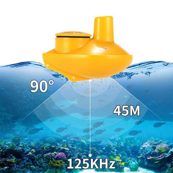Trådløs Sonar Sensor Transducer til Lucky Fiskedetektor, 45M Dybde