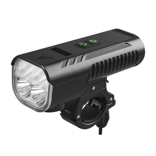 Sykkellys foran 1000 lumen med horn, USB oppladbart, vanntett, 8 moduser