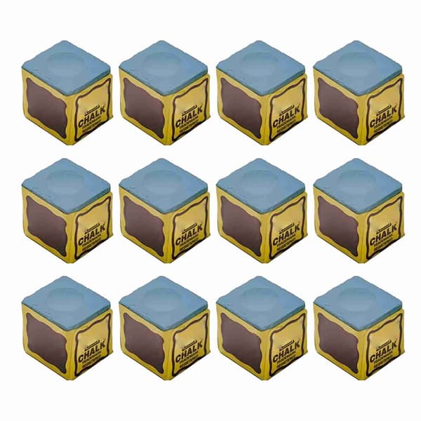 Professionella biljardkö-kritkuber Biljardbordstillbehör 12-pack Blå