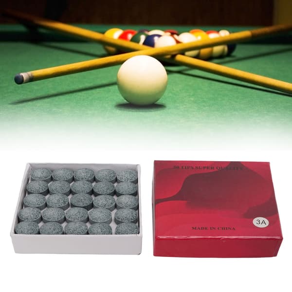 50 st/set Biljardköspetsar 14 mm Grått Läder 3A Elasticitet Utmärkt för Snooker Pool