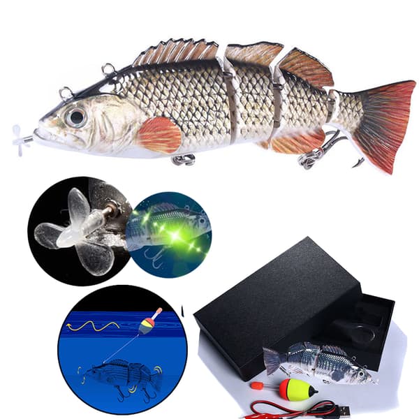 USB elektriskt fiskedrag med realistisk simrörelse, hållbart ABS-material, 14 cm 54 g