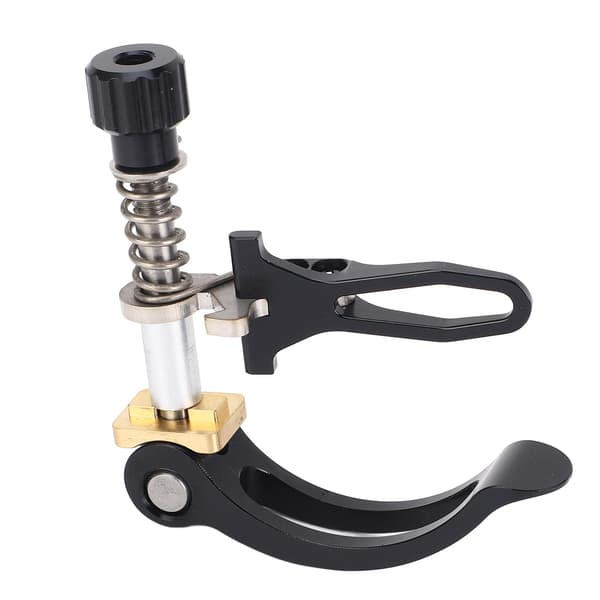 Sadelpindsklemme i rustfrit stål med quick release til foldecykler 3sixty 31,8 mm sort
