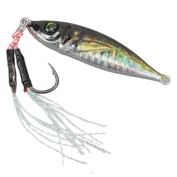 3D Jernplade Kunstig Agn med Krog til Tun, Marlin, Saltet Fisk 37g