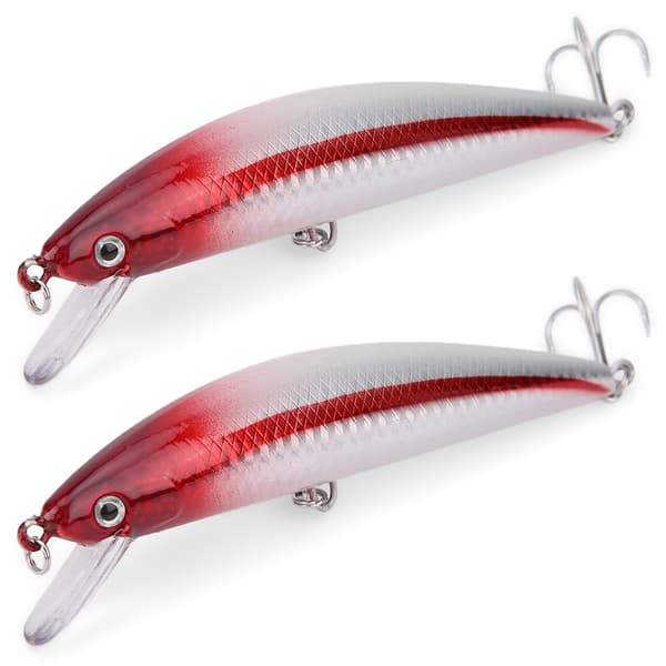 2 st Minnow sjunkande fiskedrag med tungplatta, realistisk simuleringsutrustning #2