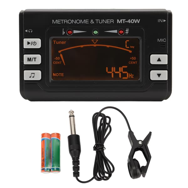 Elektrisk metronom-tuner med stor LED-skærm til violin, guitar, saxofon