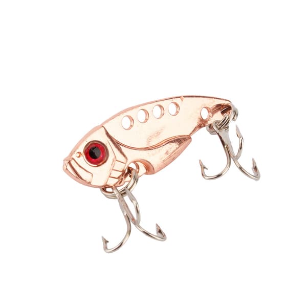 Fiskedrag med metalliska paljetter och 2 trekrokar för bas - 3.2g 3.5cm