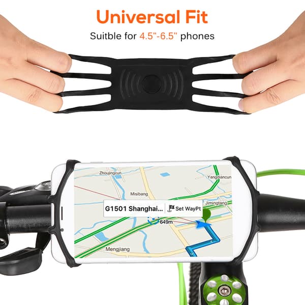Multifunktionel Universal Cykelholder til 4,5-6,5 Tommer Telefoner og Garmin Computere