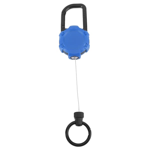 Magnetisk udtrækkelig nøgleholder, rustfrit stål, velkrok, 70 cm, blå