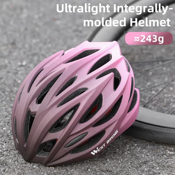 Ultralätt cykelhjälm med 28 ventilationshål, gradientfärg, integrerade säkerhetsfunktioner
