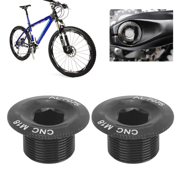 2 st cykelvevarmfästskruvar aluminiumskydd M18 svart cykeltillbehör