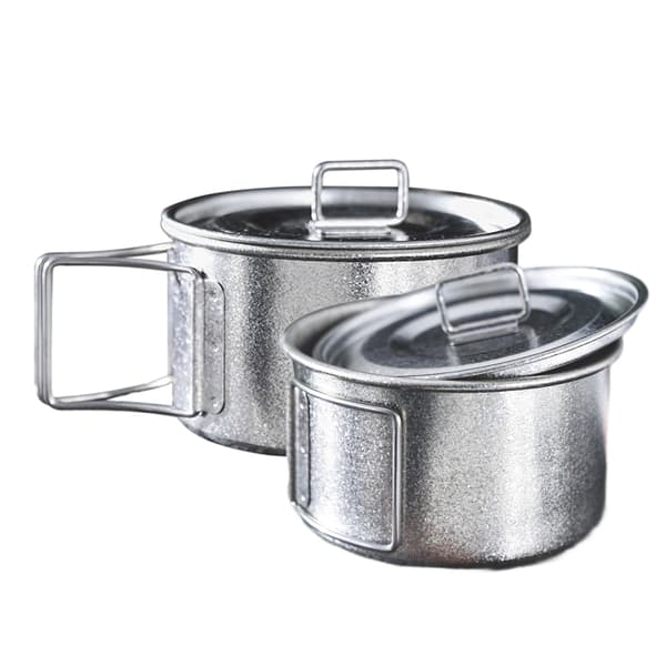 Letvægts camping skål med låg og robust foldbart håndtag til camping, vandreture og picnics