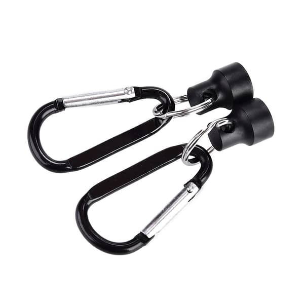 Magnetisk fluefiskespænde med sidenetstøtte, dobbeltklips, sort, rustfrit stål, 3,5 kg