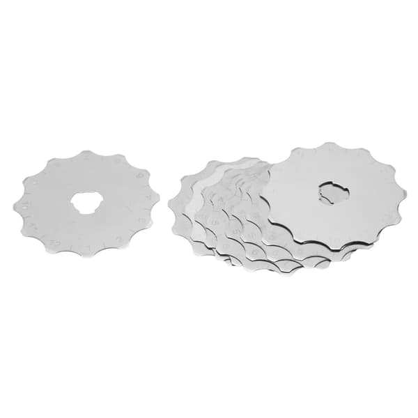 10 erstatningsblader i rustfritt stål for roterende kutter for sying og papir, 4,5 cm