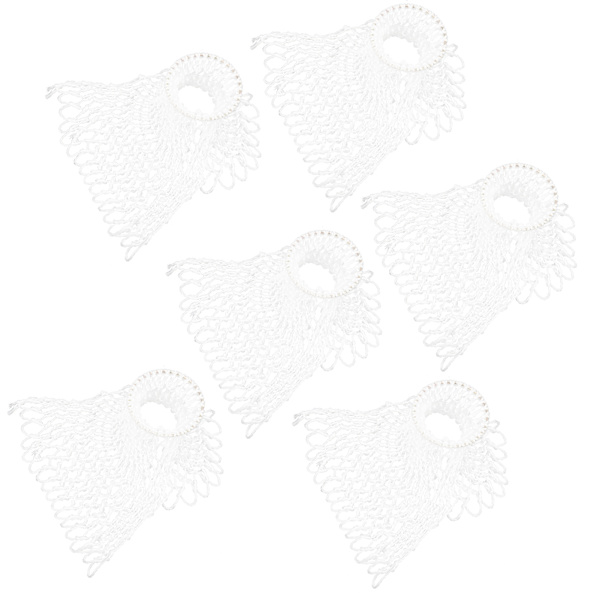 6 hvide nylon billardkugleposer, 7,2 cm diameter, holdbare billardbordnet