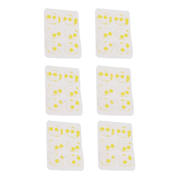 36PCS Silikonmjuka Dynor för Trumtonkontroll, Cymbaler, Gul, Vit