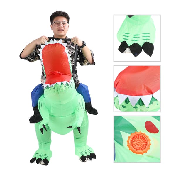 Alsidig oppustelig dinosaurkostume til voksne lavet af polyester til cosplayfester, assorterede farver
