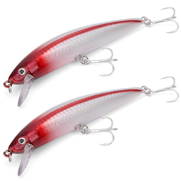 2 st Minnow sjunkande fiskedrag med tungplatta, realistisk simuleringsutrustning #2