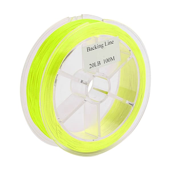 100M Nylon Fluefiskesnøre med Fluorescerende Gul Koppforlengelse