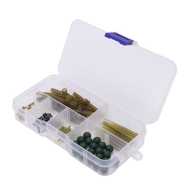 71 st/7 set trasselfria ärmar med sidokurvor kit spännen karpfisketillbehör