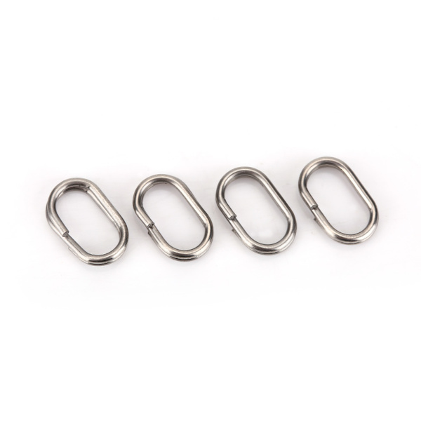 100 stk. ovale slidseringe i rustfrit stål til fiskemadding (8x13mm)
