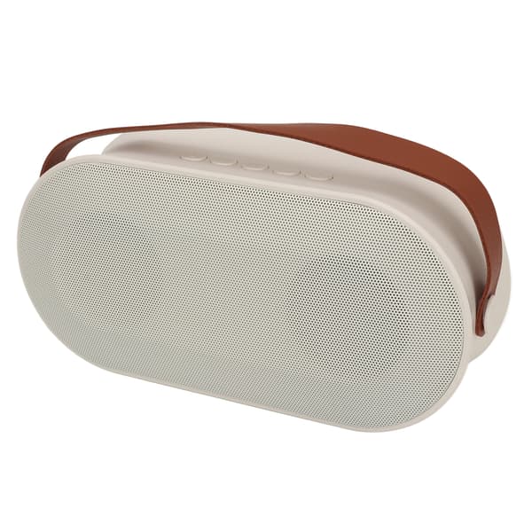 Bärbar Bluetooth-högtalare med mikrofon, omgivande ljus, hög effekt, söt design, vit