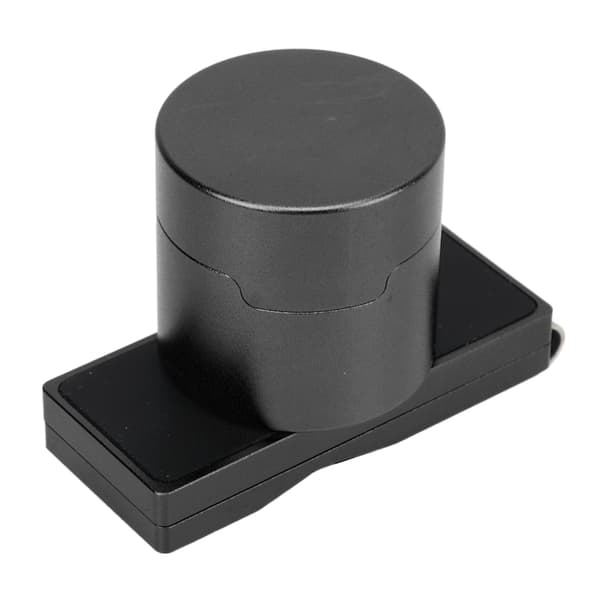 Magnetisk kridtholder til billard, aluminiumslegering med klips, bærbar kridtboks, sort