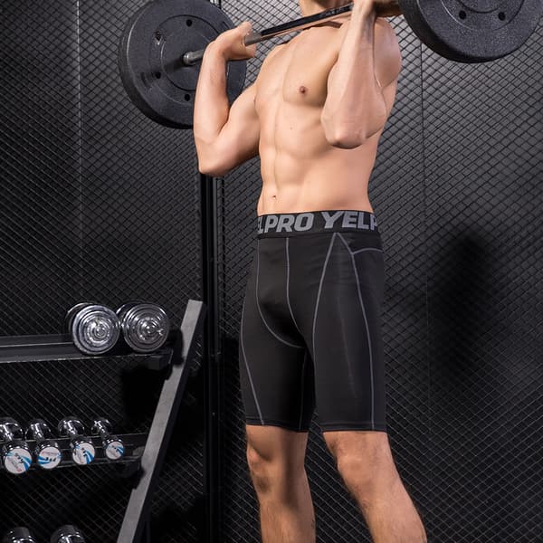 3-pack kompressionsshorts för män för aktiv träning - absorberande och ventilerande material
