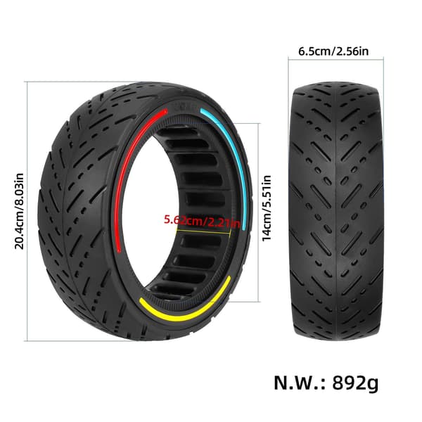 Massivt däck för elscooter 8.5*2.5 Dualtron Mini Speedway Leger Halkfritt