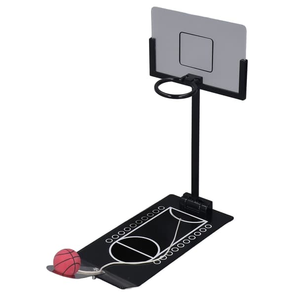 Bordbasketballspil i aluminiumslegering med kraftig skridsikker base, foldbart legetøj til børn