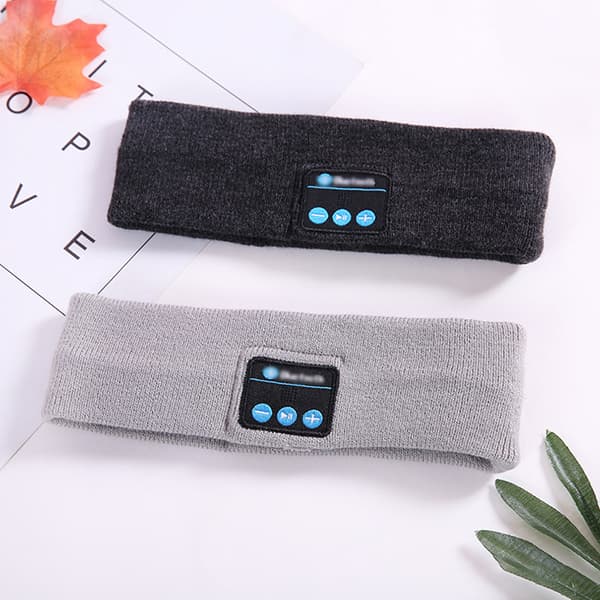 Strikket Bluetooth musikkstropp med avtakbare høyttalere for søvn og trening