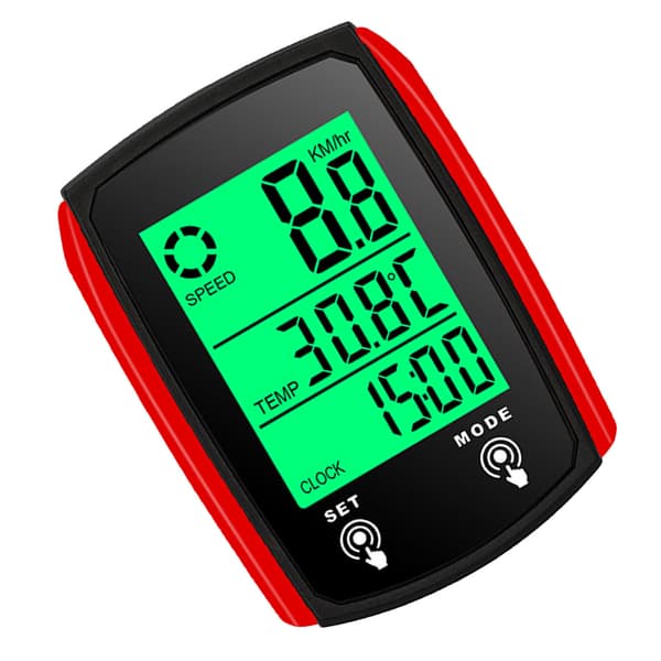 Kablet touchscreen cykelcomputer med speedometer og kilometertæller, IPX6-beskyttelse og baggrundsbelysning til mountainbikes