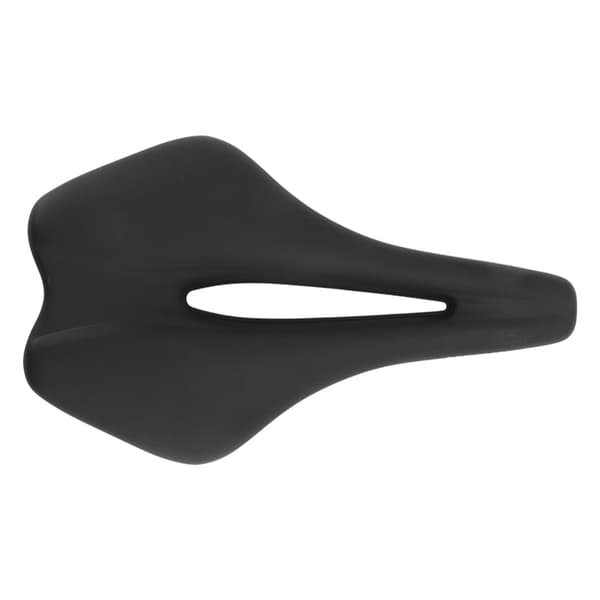 Racercykelsadel med stødabsorbering og ergonomisk design, midterhul, PU-læder