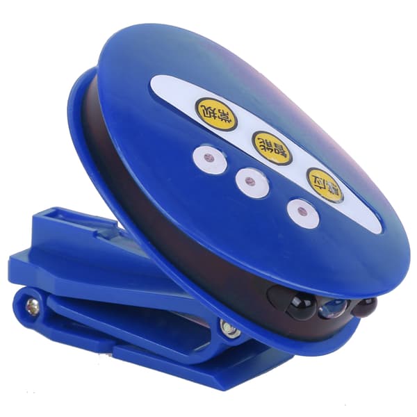 LED-hattelys med sensor, USB oppladbart, klips for fiske, smarte moduser, vanlig, blå