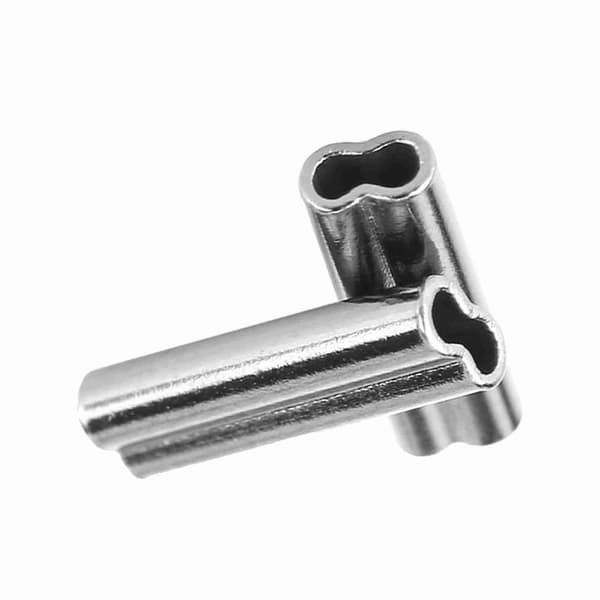 100 st dubbla kopparklämhylsor 1,4 mm för fiskelina (#3)