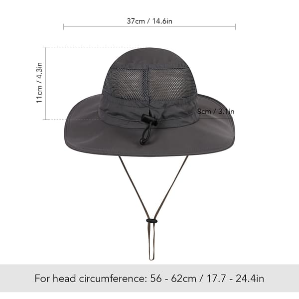 Unisex fiskehat, hurtigtørrende, åndbar mesh, UPF 50+ solhat, strandhat