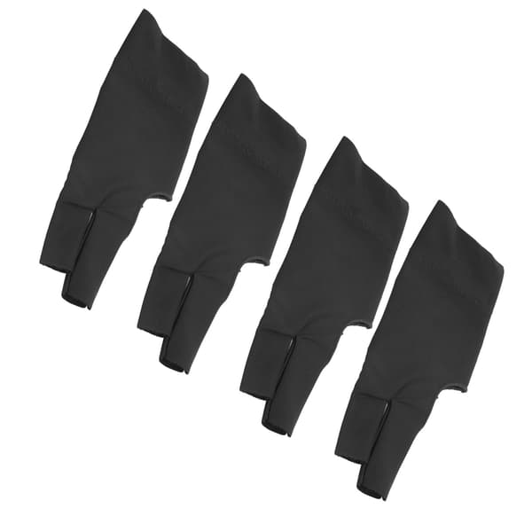 4 kpl snooker-käsineitä, 3 avointa sormea, unisex, vasen/oikea käsi