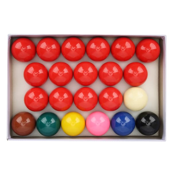 Set med 22 biljardbollar, harts, 52,5 mm/2,1\", glansiga, hållbara