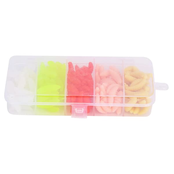 Fiskelokke Imiteret Blød Silikone Orm 5 Farver 2cm 100 Stykker Naturtro T0040