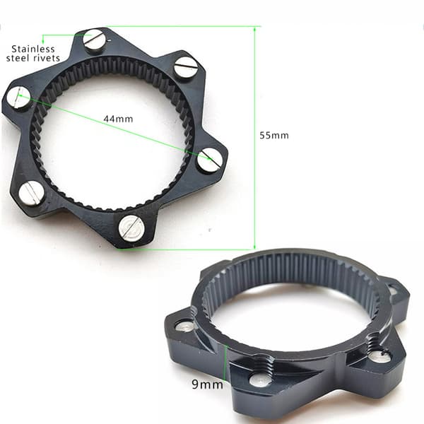 Centerlock-adapter for 6-bolts bremseskivekonvertering, 6-bolt, slitesterk aluminium