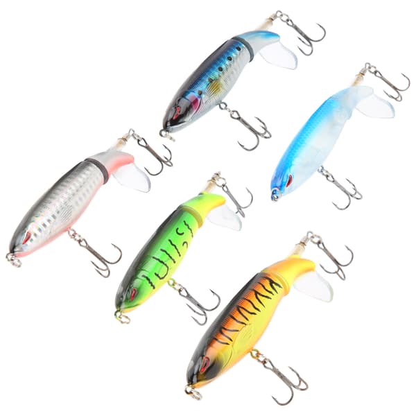 5 st konstgjorda fiskedrag, flytande penna, 9 cm/13 g för floder, sjöar och hav med förvaringslåda