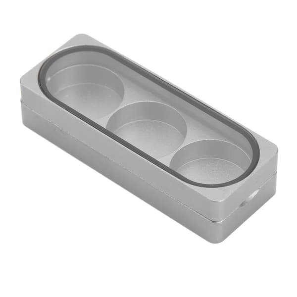 Opbevaringsboks til køspids i aluminiumslegering med magnetisk sug, 3 huller til billard