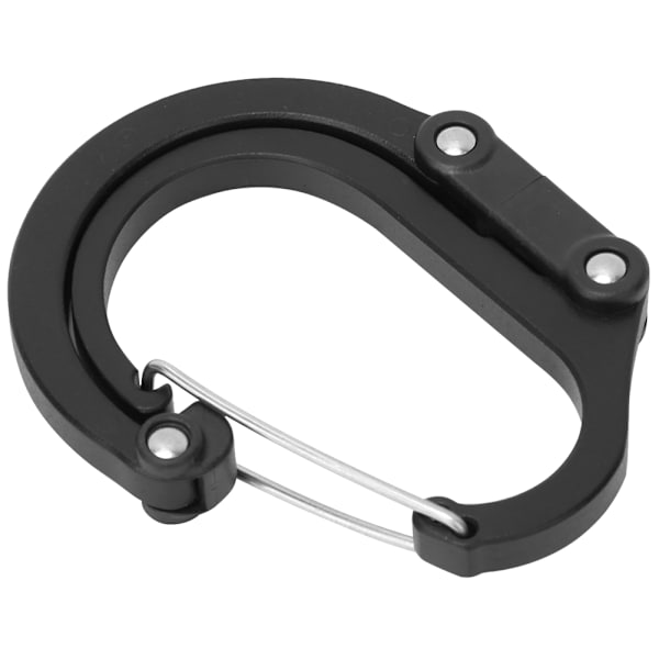 Aluminium D-ring karbinhake för camping, klättring, säkerhet, utomhusutrustning, snabbkoppling, svart