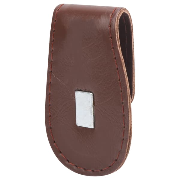Magnetisk kritt-holder for basseng/biljard med belteklips, bærbart tilbehør, brun