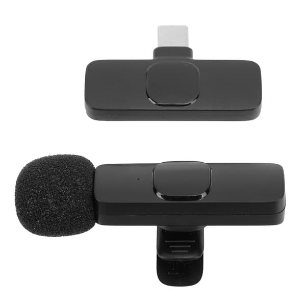 Trådløs Bluetooth Lavalier-mikrofon, Plug and Play, med støjreduktion til optagelse og livestreaming