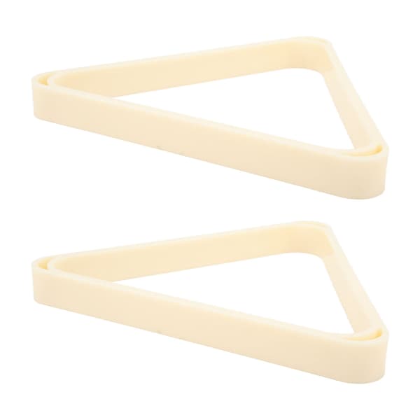 2 stk. trekantet billard snooker kugleholder til 5,25 cm kugleramme, hvid ABS