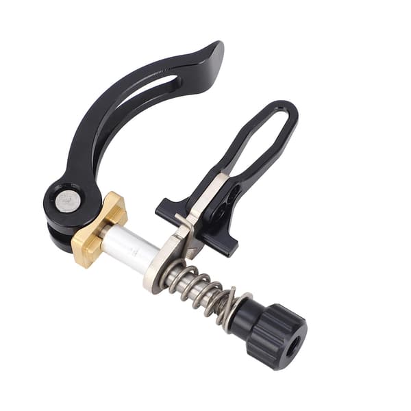 Sadelpindsklemme i rustfrit stål med quick release til foldecykler 3sixty 31,8 mm sort