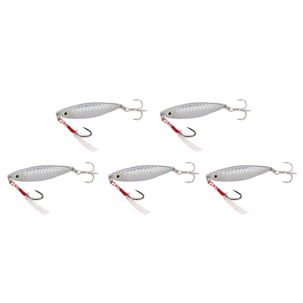 5 stk Vib metall hardt fiskesluk 20g sølv kunstig agn