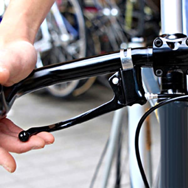 Sykkelbremsehendel, Guidonnet rustfritt stål for buede styre 22-24 mm, 1 par