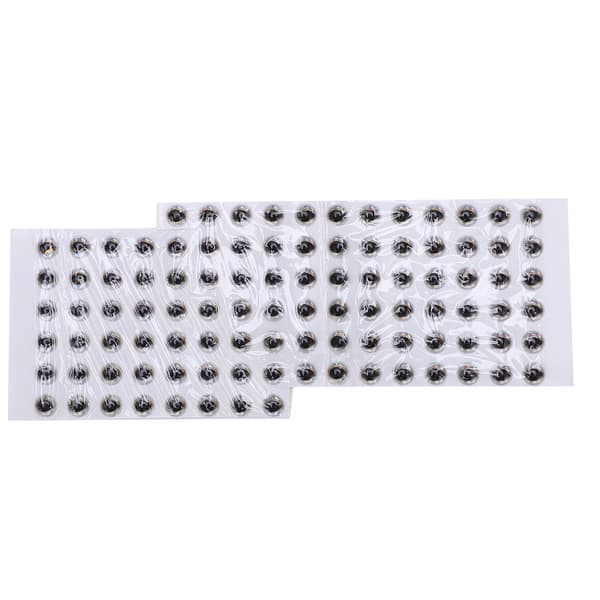 100 stk 3D runde fiskeslukøyne 4 mm lette holdbare sølv for DIY