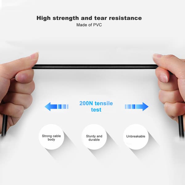 HDMI 2.1-kabel 10m PVC Svart Stöder 8K 4K 2160P för TV-skärm Speldator Bärbar dator